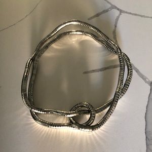Silver adjustable Art Deco necklace/bracelet